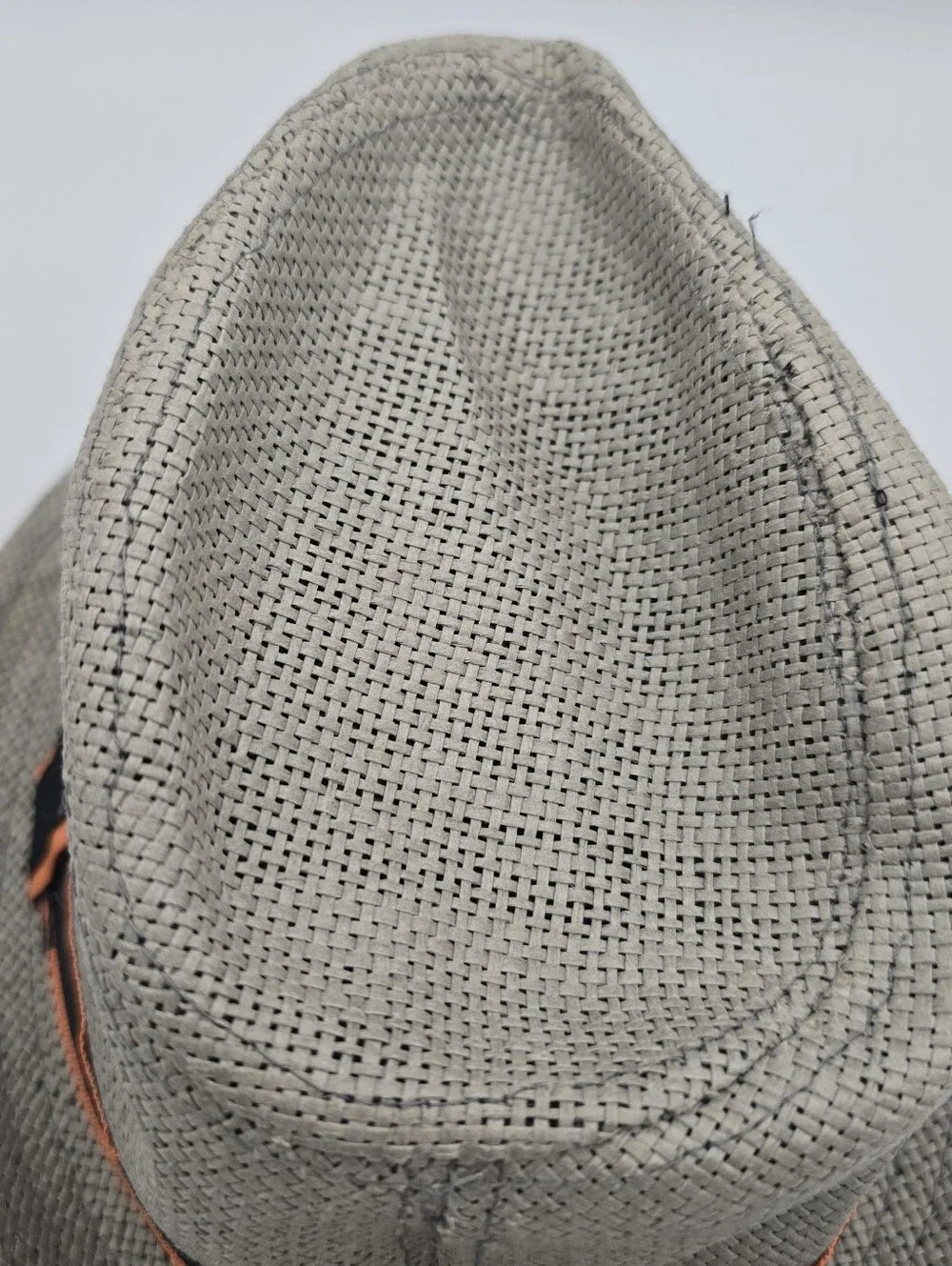 Unbranded Boys Gray Straw Trilby Fedora Hat
